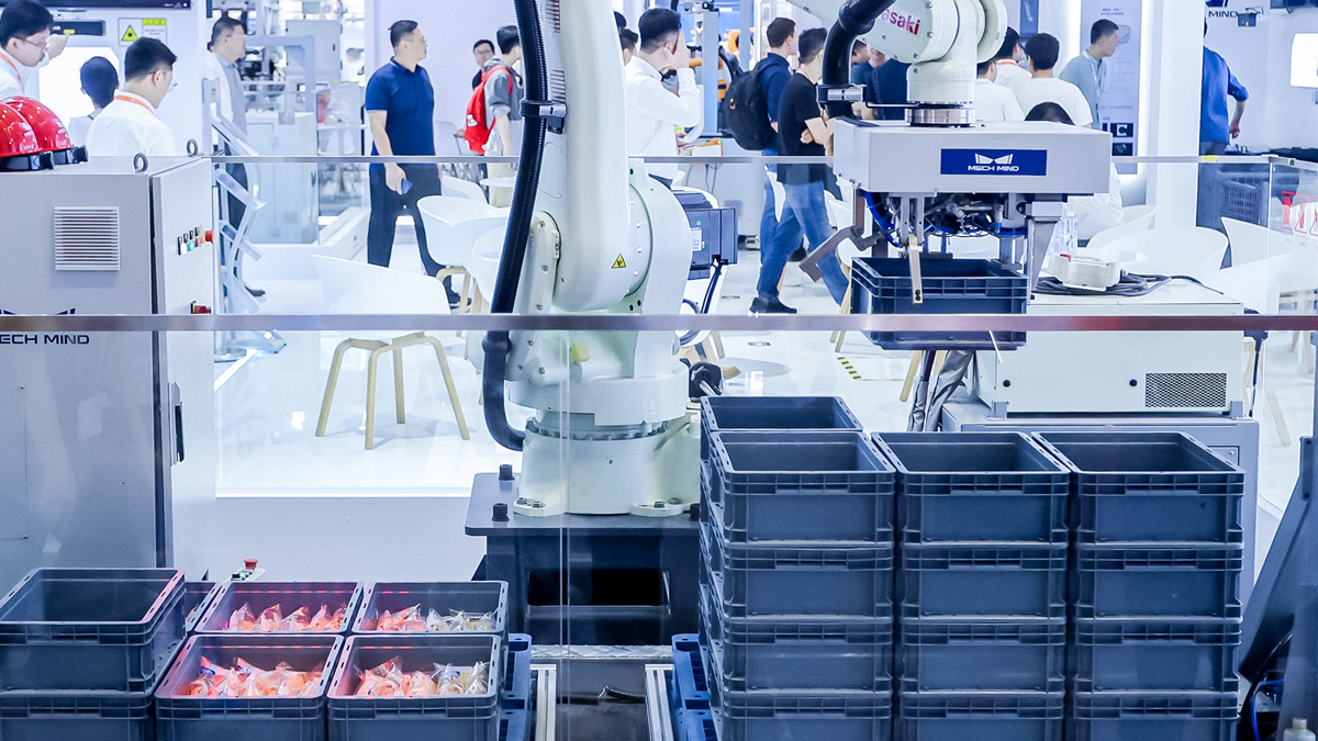 智能機(jī)器人應(yīng)用-3D視覺(jué)引導(dǎo)緊密嵌合周轉(zhuǎn)箱拆碼垛