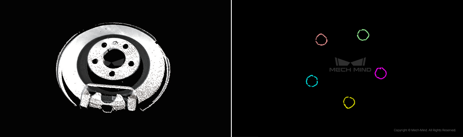 視剎車盤點(diǎn)云圖及安裝孔匹配 視剎車盤點(diǎn)云圖及安裝孔匹配